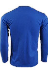 SKLST007 bright blue 032 long sleeved men' s T shirt 00101-LVC online ordering tailor made comfortable relaxed elastic force and spandex sporty exercise tee shirt tshirts team LOGO pattern T SHIRTS company manufacturer price front view